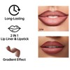Butter Lip Gloss Lip Liner Set,Dark Brown Combo Lip Liner