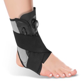 BAIFULAI Sprunggelenkbandage für Rechts Links, Verstellbare Knöchelbandage mit Knauf für verstauchte Knöchel Fersensporn Plantarfasziitis Fußmanschette Sehnenentzündung Achillessehnenentzündung