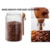 31oz Airtight Coffee Canister with Scoop, Glass Coffee Container for