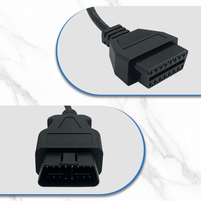 OBD2 Extension Cable 49.21FT Male to Female Diagnostic Extender Adapter