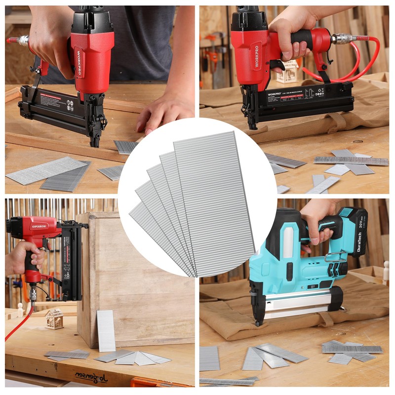 WORKPRO 1-1/4" 18Gauge Brad Nails, 6000 Count Universal Brad Nails