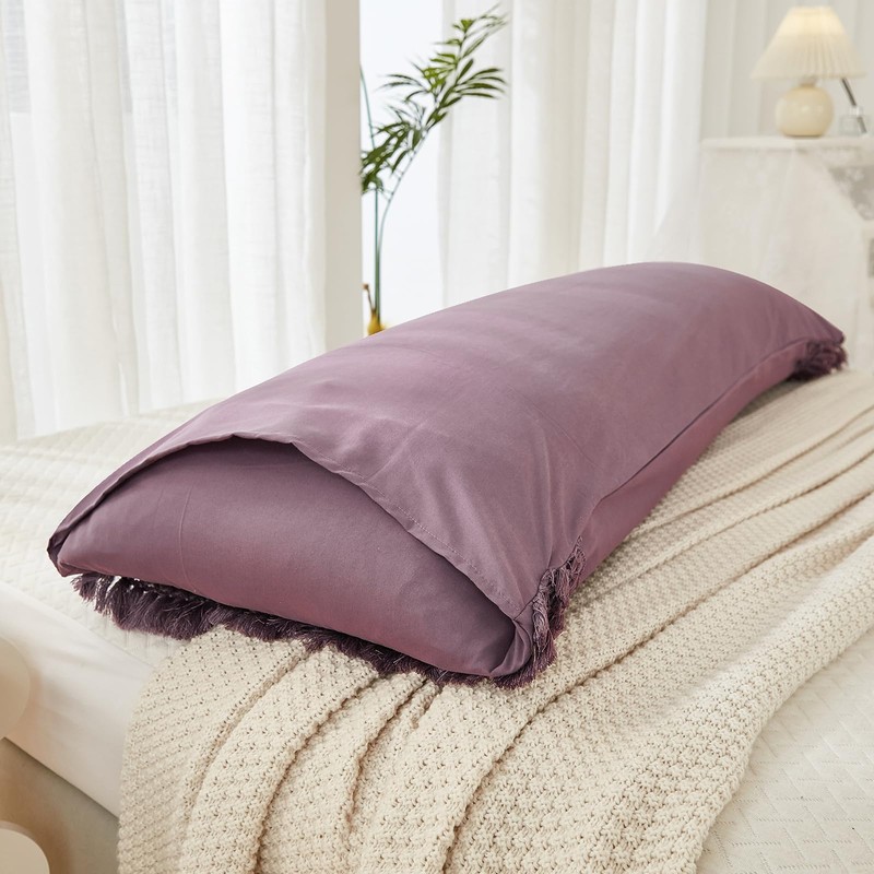 Move Over Grayish Purple Body Pillow Cover 20x54 Body Pillow