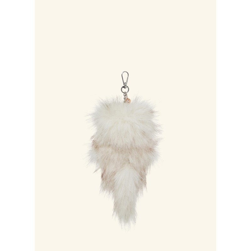 Oyani Keychain Yannie Cat Charm, White, 4.5 inches (11.5 cm)