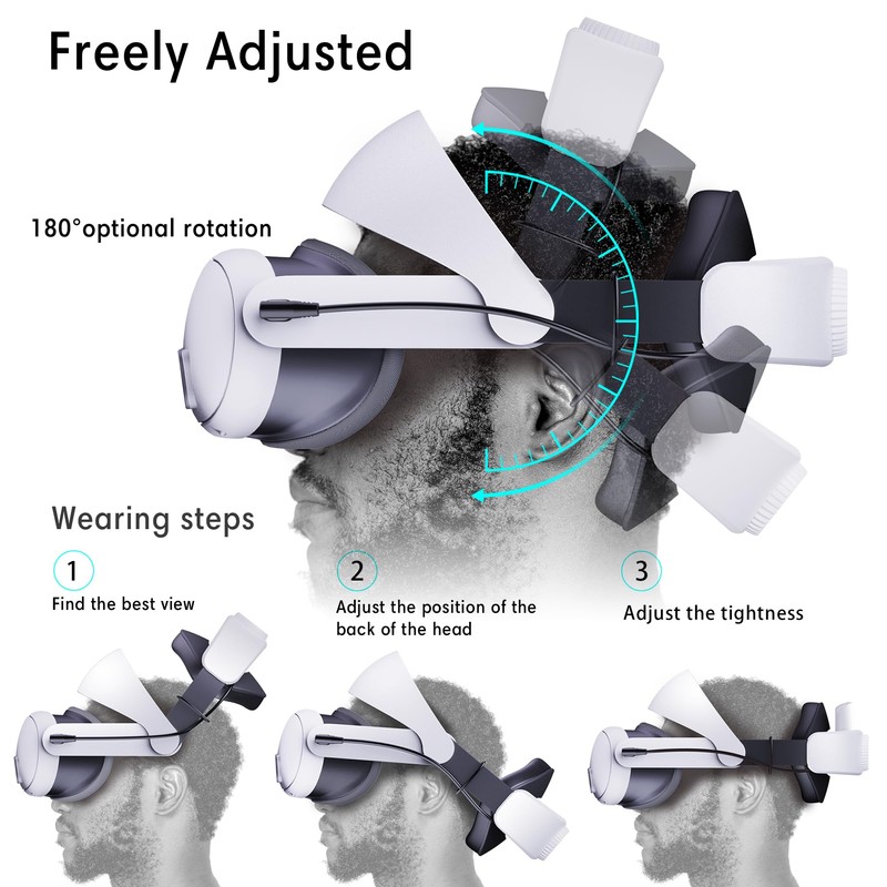 Head Strap for Quest 3, Comfort VR Strap Compatible with