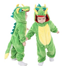 MUST ROSE SPORTS AND HOMEWEAR Unisex Baby Flannel Romper Animal Onesie Costume Hooded Cartoon Outfit Suit (Dinosaurs4, 110(24-30M)