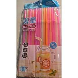 Soton Drinking Straws 100 Pcs 6.0 Mm Multicolor