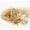 Deko Fischernetz 200x400cm Maschen 4x4cm Beige Baumwolle
