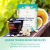 GANOHERB Reishi Mushroom Jasmine Tea, Adaptogen Ganoderma Lucidum Herbal Tea