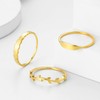 KAZITSAN Stainless Steel Gold Rings for Women Statement Rings Fashion