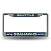 Rico Industries Seattle Seahawks Bling Chrome License Plate Frame with