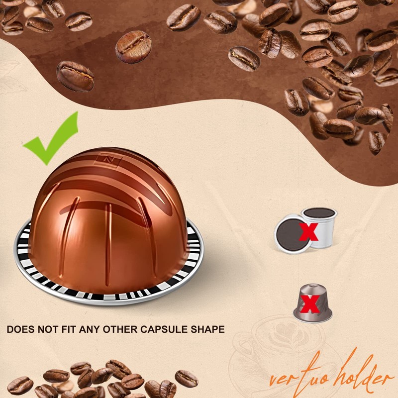 JuDongJu Stainless Steel Coffee Pod Holder for Nespresso Vertuo Line