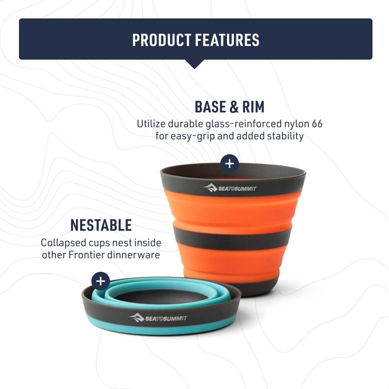 Sea to Summit Aqua Sea Blue Collapsible Camp Cup 12oz