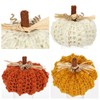 Briful Handmade Knitted Pumpkins Set of 3 – Cozy Fall