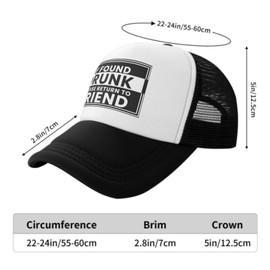 VentuCoven Funny Trucker Hats, Drunk Trucker Hat Beer Baseball Cap for Women Snapback Adjustable Hat Humor Gift Men Black
