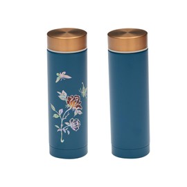 February Mountain Mother of Pearl Floral Insulated Tumbler - Stainless Steel Portable Cup for Hot/Cold Drinks & Beverages