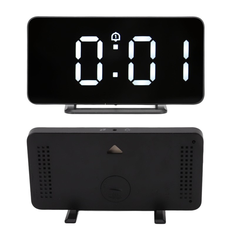 Digital Mirror Alarm Clock 5V Double Alarm Snooze Function LED