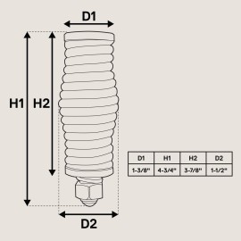 qin629 2pc 1/2" Screw Hole For A/UTV LED Whip Spring Mounting Base for CB Radio Antenna