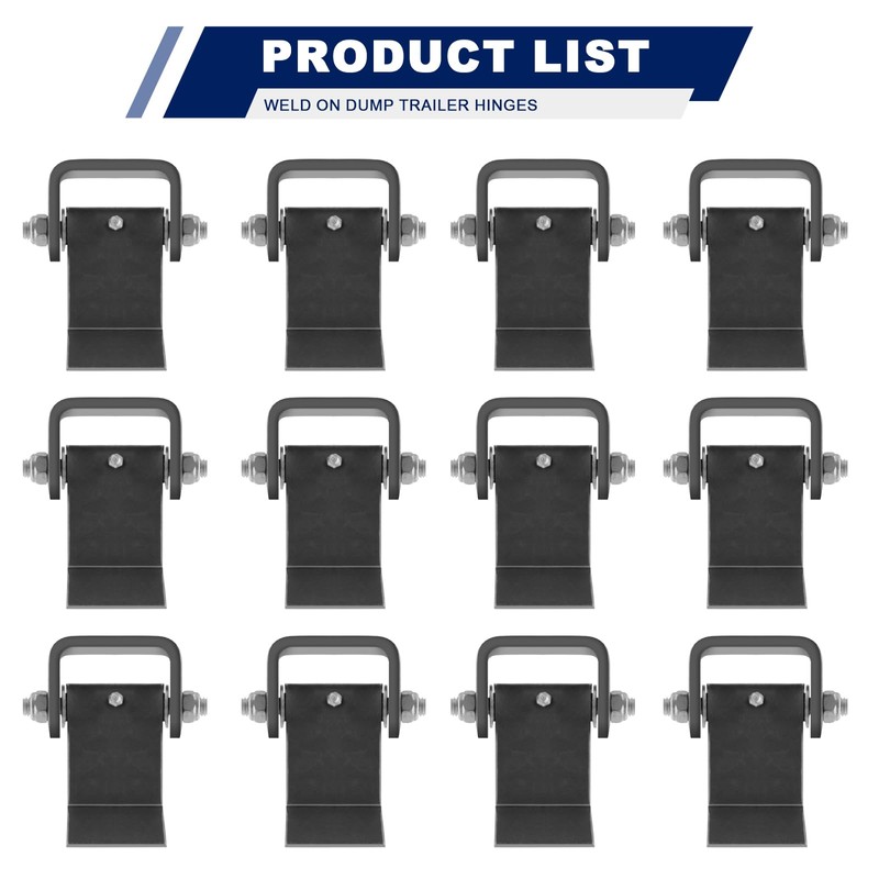 NAUTYKIKS 12 Pack Dump Trailer Hinges Weld On Heavy Duty