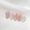 [Handmade Nail Tips] Veil Pink Mew Nail Tips - Almond