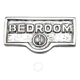 25 Switch Plate Tags BEDROOM Name Signs Labels Chrome Brass | Renovator's Supply