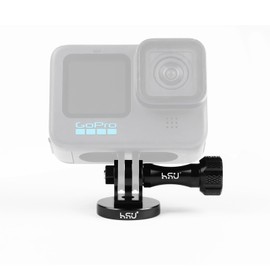 HSU Aluminium Tripod Mount Adapter with Screw for GoPro Session, GoPro Hero, GoPro Max, DJI Osmo Action Cameras (Black)