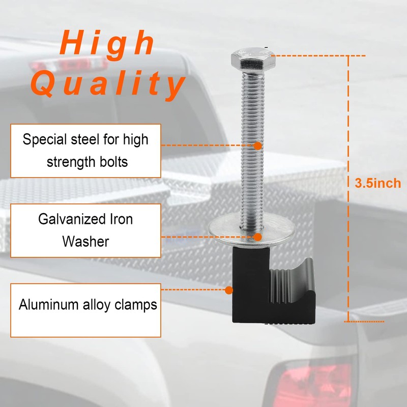 J Hook Crossover Tool Box Mounting Clamps for Pickup Truck