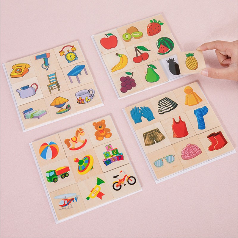 Wooden Shadow Matching Game Learning Fruit Recognition Sorter Develop Fine