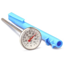 Taylor Bi-Therm Standard Grade Instant Read Bi-Metal Thermometer (5-Inch Stem, 1-Inch Dial, -40- to 120-Degrees Fahrenheit)