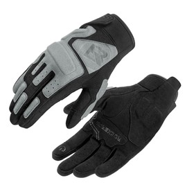 ROCKBROS Motorcycle Gloves, Spring and Summer Gloves, Mesh Protector, Smartphone Compatible, Shockproof, Breathable, Anti-Slip, Motorcycle Gloves, Off-Road Racing, Men's, Women's, Gray