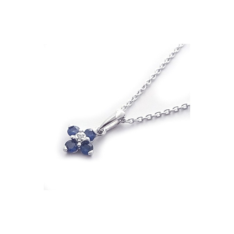 [You and My Jewelry Box] SV925 Natural Sapphire Clover Petite