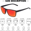 Paleshy Unisex Rectangle FrameSunglasses -Simple Trendy Designfor Everyday and Outdoor
