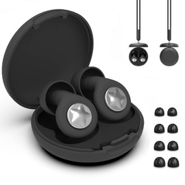 Ear Plugs for Sleeping, 45 dB Reusable Hearing Protection, Noise Reducing Earplugs with 8 Earplugs and Carry Bag for Sleep, Travel, Concerts, Festivals, Parties
