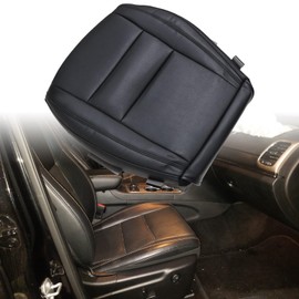 SecosAutoparts Front Driver Side Bottom Perforated Leather Replacement Seat Cover Black Compatible with Jeep Grand Cherokee 2011 2012 2013 2014 2015 2016