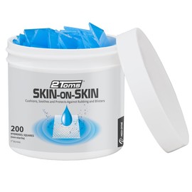 2Toms Skin-On-Skin – 200 Quadrati in Idrogel – Cerotto per Vesciche Piedi e Talloni, Protezione e Sollievo dalle Scottature – Cerotti per Vesciche Non Adesivi e Lenitivi