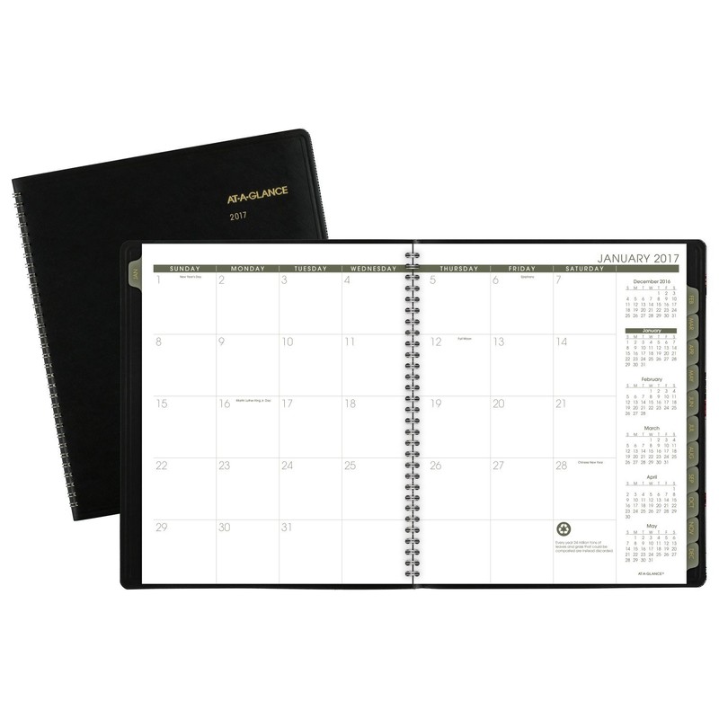 At-A-Glance – Calendario mensual planificador/Nombramiento libro 2017, 8 – 7/20,3