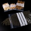 100 x Clear Zippered Bags with White Stripes - Food