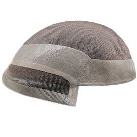 Toupee for Men Human Hair Wigs Mens Toupee Mono Base with Lace Front Hair Units Curly Wave Mens Wig Toupee Hair Real Human Replacement System for Man Freestyle Natural Wig #1B Off Black (8x10")