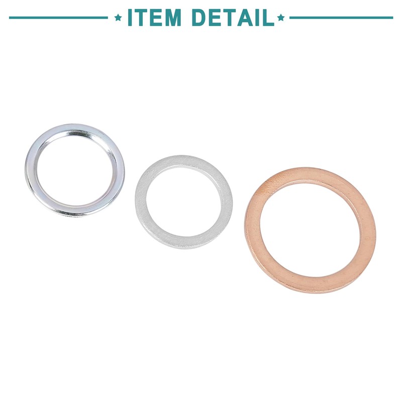 ACROPIX Oil Drain Plug Gaskets for Toyota Compatible Highlander 12pcs