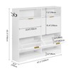 MAHANCRIS Shoe Storage Cabinet, Freestanding Shoe Organizer with 4 Flip