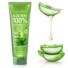 Miraclair Aloe Vera 100% pure alcohol-free soothing gel full of moisture, 1 piece, 260ml / 미라클레어 알로에베라 순도100% 무알콜 수딩젤 수분가득, 1개, 260ml