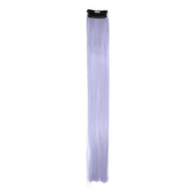Stasia Street 24-Inch Straight Clip-On Strands Korean Synthetic Breatheable Hair Extensions for Women Natural Looking Instant Style, Volume & Length - RICH LAVENDER