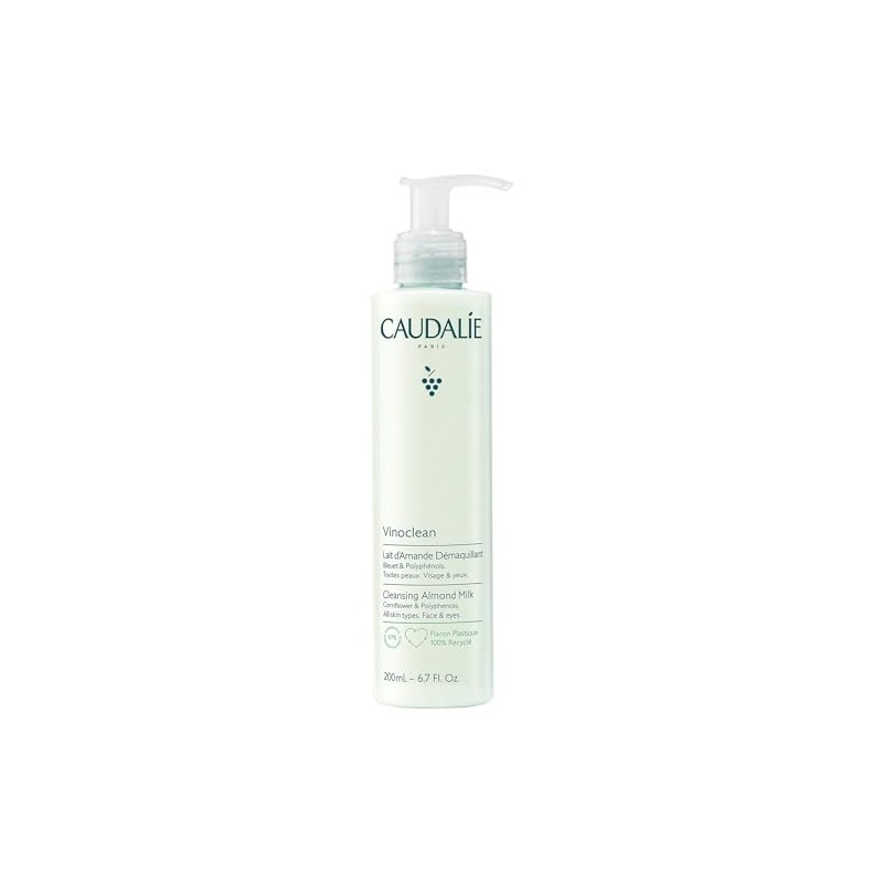 Caudalie Vinoclean Leche Limpiadora Facial Suave con Almendra, Hidrata y