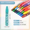PATIKIL Aquamarine Oil Pastels, 24Pcs Soft Oil Crayons Vibrant and