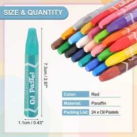 PATIKIL Aquamarine Oil Pastels, 24Pcs Soft Oil Crayons Vibrant and Creamy Pastels Stick Art Supplies for Art Painting Drawing Blending Graffiti for Artists Beginners