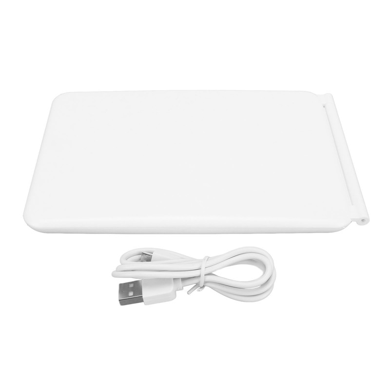 Lighted Makeup Mirror White Rechargeable ABS Housing Adjustable Brightness Portable