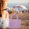 ａ aternee Women Mini Beach Bag, Waterproof Tote Bag Open