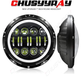 CHUSYYRAY 7 Inch Round LED Headlight DRL For Ford Thunderbird 1955-1958 Deluxe 1939-1951