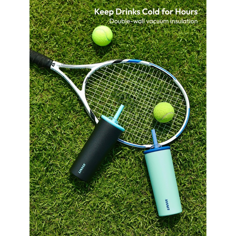 LINVIA Candy Tumbler, 12 oz Kids Insulated Stainless Steel Water