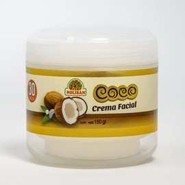 Crema Facial de Coco /150g/ FPS 30 /Antienvejecimiento Natural con Colageno/NOLISAN.
