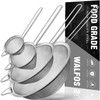 Walfos Fine Mesh Strainer 4PCS, Versatile Kitchen Strainer with Handle